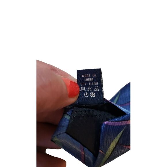 Meeting Street Blue Abstract Pattern Silk Classic Designer Tie Business Preppy - Picture 9 of 12